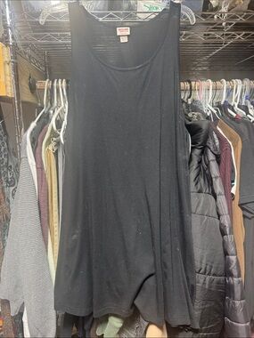 Black Tank Top Swing Tunic/ Coverup